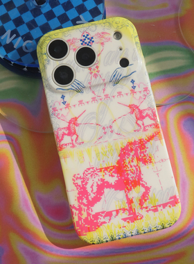 PlayGirl像素风独角兽适用于苹果iPhone17promax手机壳16pro复古15马年14plus软壳12卡通13mini高级感安卓