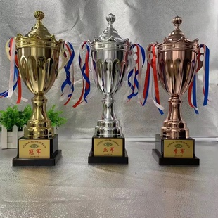 新中亚文化金属奖杯定制大奖杯运动会年会订制颁奖纪念赛事比赛奖