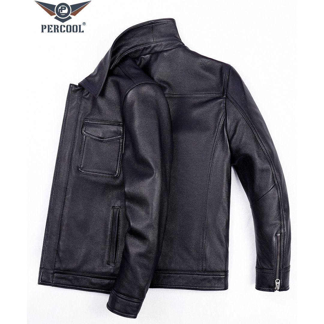 新款农场主男士真皮皮衣绵羊皮