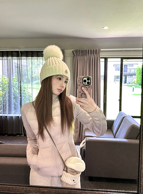 Ashy Snow lu系小蛮腰/短款修身轻薄羽绒服女新款90白鹅绒外套冬