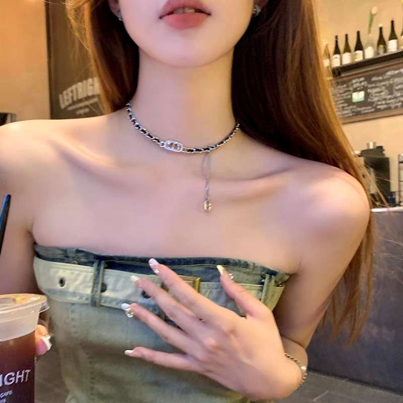 小香风爵士派对锁骨链千亿少女