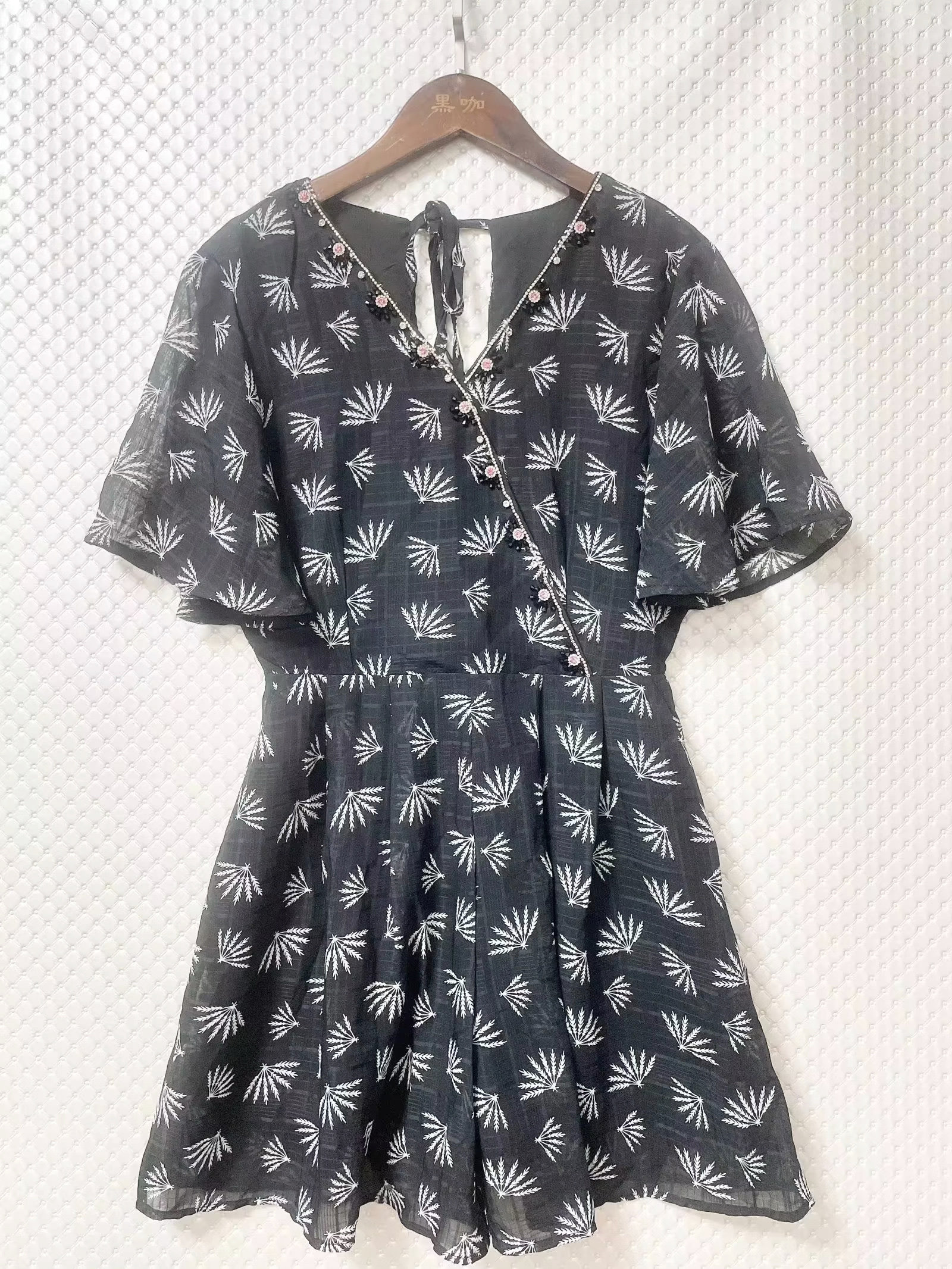 重工钉珠连体裤女夏高腰显瘦收腰连体衣/裤