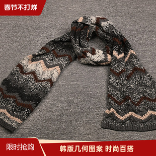 瑕疵清仓出口单男女同款针织围巾毛线围巾NO退NO换