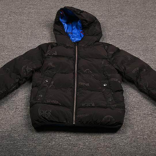 GX中大童男童蜘蛛联名款厚实保暖连帽棉服羽绒服厚外套6岁 8岁