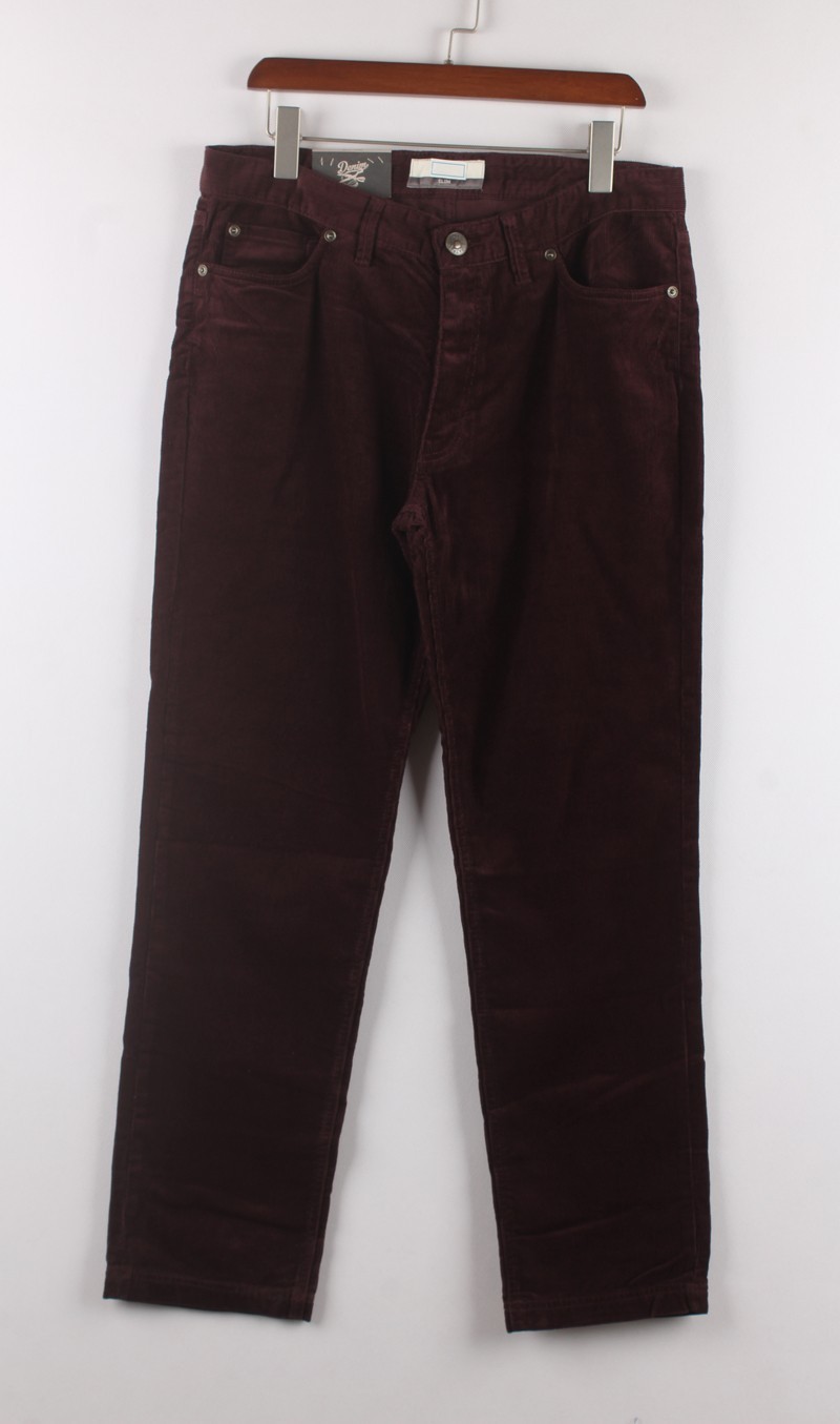 英国单灯芯绒长裤经典五袋裤