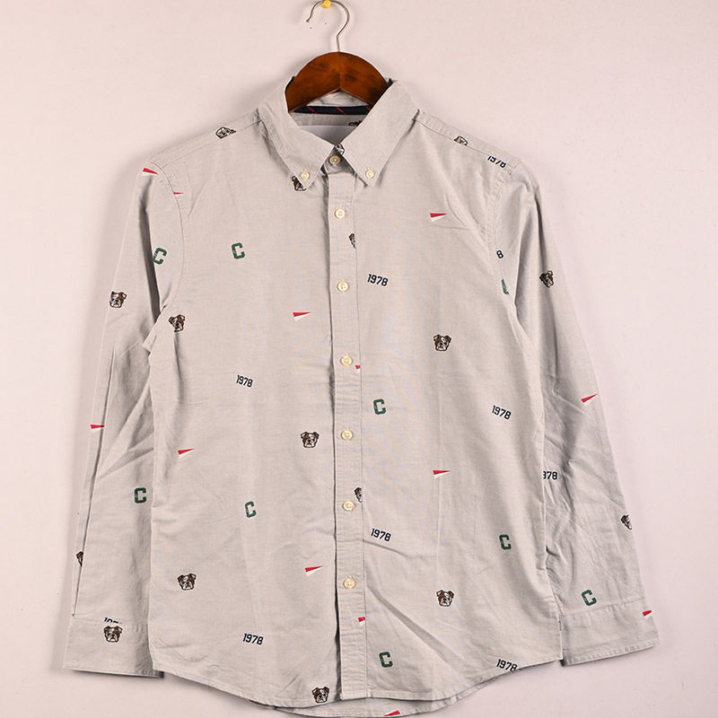 柜单CPS男装全棉商务休闲长袖翻领衬衣 Slim fit