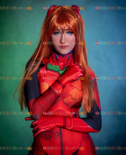 动漫游戏福音战士连体紧身衣EVA Asuka Langley Cosplay扮演服
