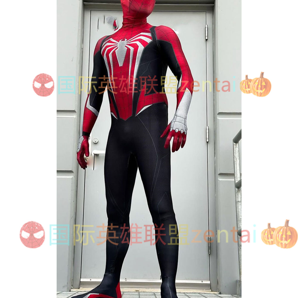 男款成人PS5游戏蜘蛛侠连体紧身衣Spiderman Cos战衣万圣节扮演服 模玩/动漫/周边/娃圈三坑/桌游 Cosplay男装/cos男装 原图主图