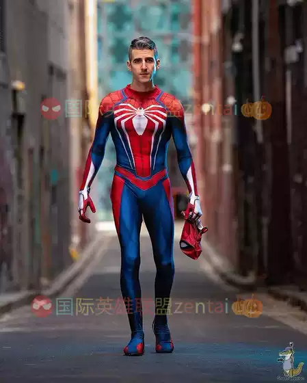 Adult and Kidsren Anime Movie Game Spiderman Cos Men's Ps4 Spider-Man Suit One-Piece Bodysuit