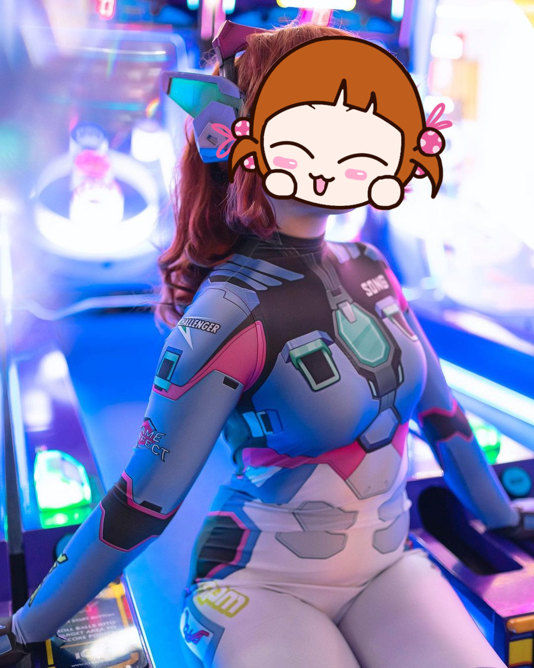 万圣节女款成人儿童守望先锋dva Cosplay连体紧身衣服