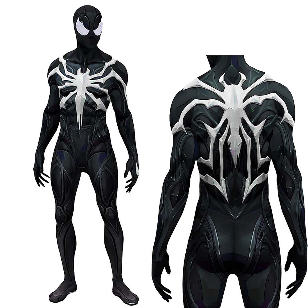 漫威争锋毒液蜘蛛侠连体紧身衣Rivals Venom Spiderman Cosplay服