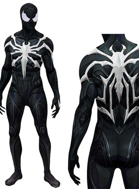 漫威争锋毒液蜘蛛侠连体紧身衣Rivals Venom Spiderman Cosplay服