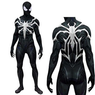 漫威争锋毒液蜘蛛侠连体紧身衣Rivals Venom Spiderman Cosplay服