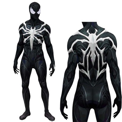漫威争锋毒液蜘蛛侠连体紧身衣Rivals Venom Spiderman Cosplay服