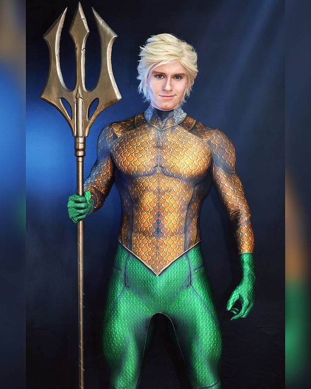 成人儿童DC Aquaman老款海王潜水侠Cosplay水行侠连体紧身衣