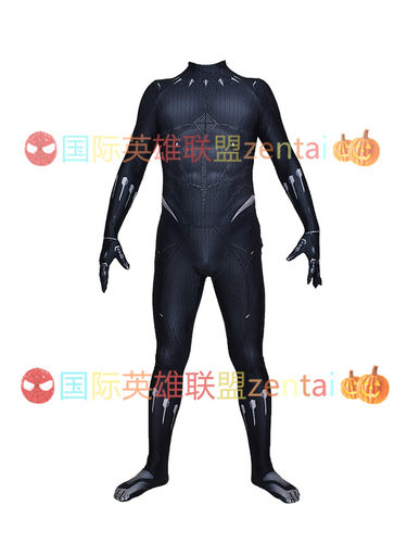 男款成人儿童电影黑豹cosplay连体紧身衣zentai 面具 头盔