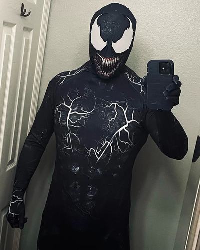 万圣节男款电影液屠杀蜘蛛侠连体紧身衣Symbiote Cosplay战衣服