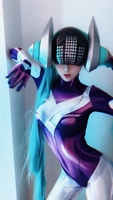 女款英雄联盟琴瑟仙女·娑娜DJ Sona Cosplay连体紧身衣扮演套装