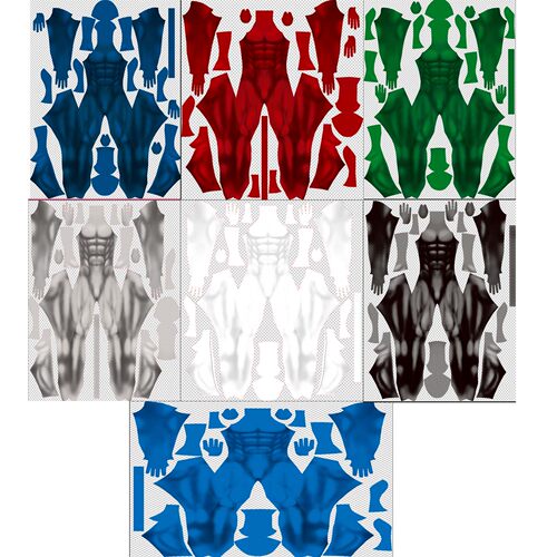 蓝红灰绿白色肌肉印花打底衣扮演Cosplay zentai连体紧身衣服套装