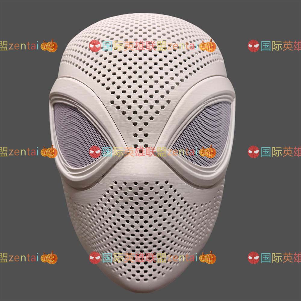 成人PS5 faceshell带透气孔磁吸白色眼睛蜘蛛侠立体塑形面具 均码