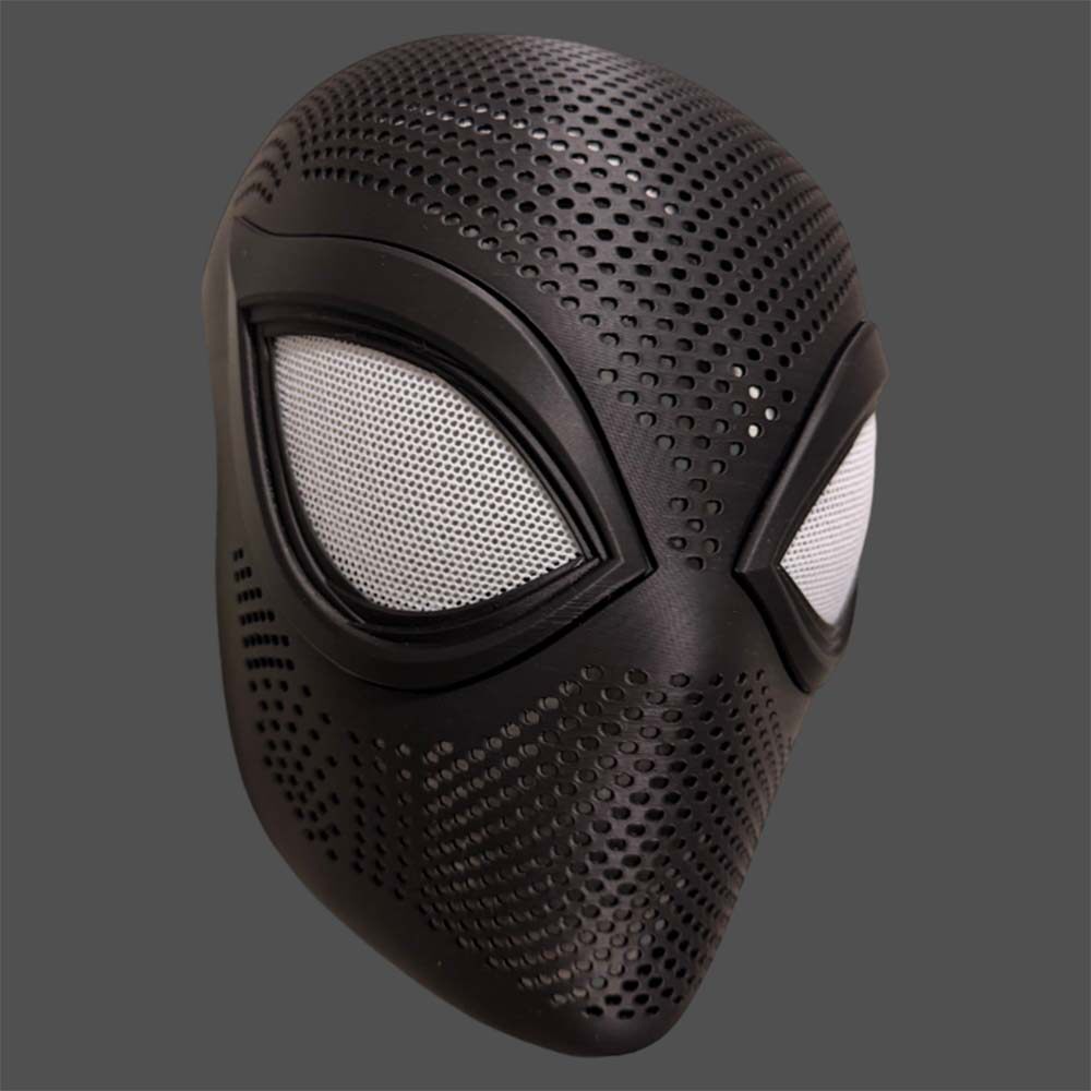 成人PS5 faceshell带透气孔磁吸眼睛蜘蛛侠黑色立体塑形面具 均码