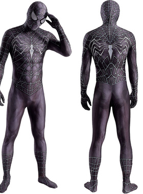 成人儿童男款毒液蜘蛛侠连体紧身衣Symbiote Cosplay zentai战服