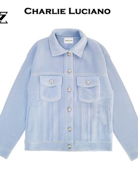 Charlie Luciano羊毛外搭开衫cl复古温柔慵懒风2021新款外套女宽