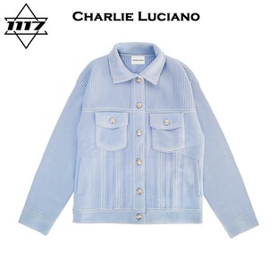 Charlie Luciano羊毛外搭开衫cl复古温柔慵懒风2021新款外套女宽