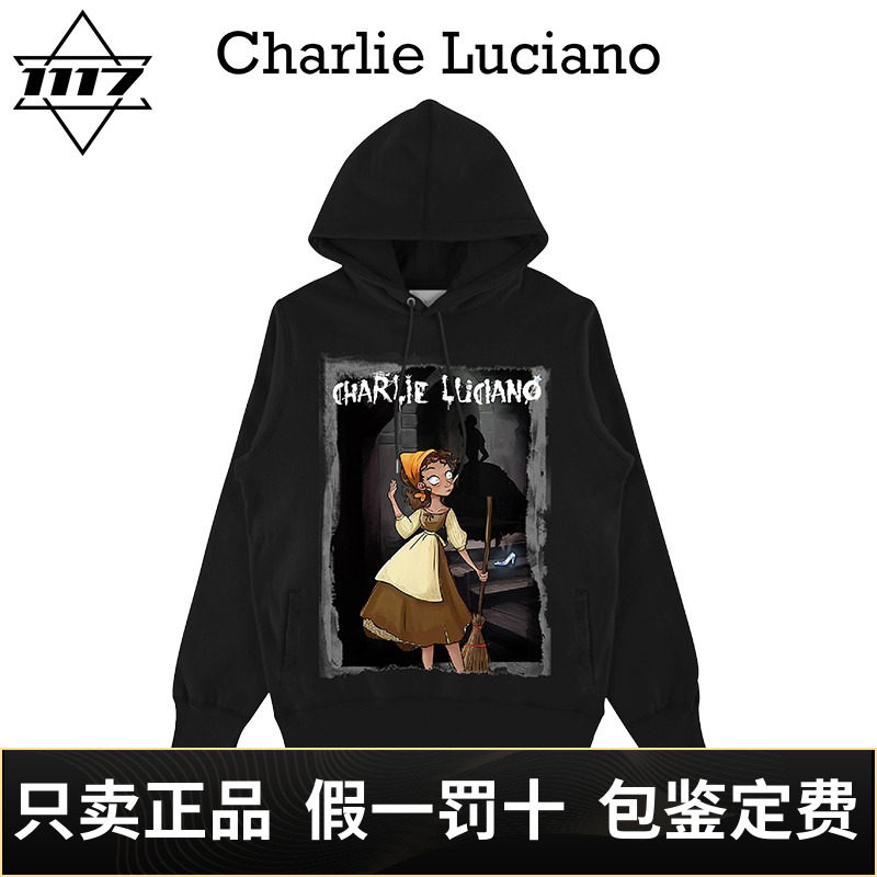Charlie Luciano灰姑娘cl暗黑童话男女情侣潮牌圆领上衣卫衣帽衫