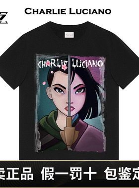 Charlie Luciano花木兰cl暗黑童话男女情侣潮牌半袖短袖T恤tee