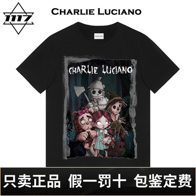 Charlie Luciano绿野仙踪cl暗黑童话男女情侣潮牌半袖短袖T恤tee