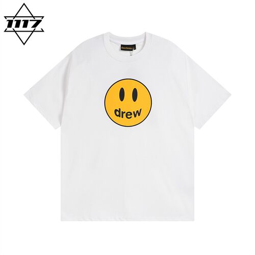 市面最顶版drew短袖白色笑脸t恤