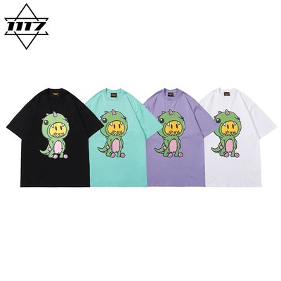 市面最顶版drew短袖恐龙笑脸t恤