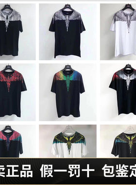 Marcelo Burlon mb翅膀短袖T恤tee mb阴阳幻影渲染水滴翅膀