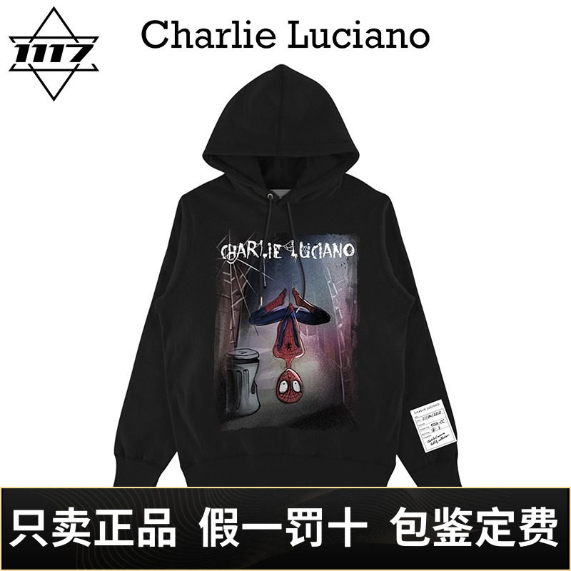 Charlie Luciano蜘蛛侠cl暗黑童话男女情侣潮牌圆领上衣卫衣帽衫