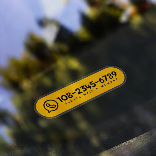 原创车载定制亚克力临时停车号码牌汽车内饰挪车电话手机号移车牌