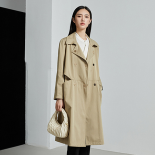 oldcolour优质秋季新款流行气质宽松长款百搭风衣外套女P340404A1