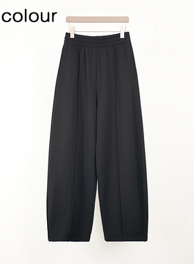 oldcolour冬季新品纯色时尚休闲遮肉百搭舒适长裤女BQ480701A1