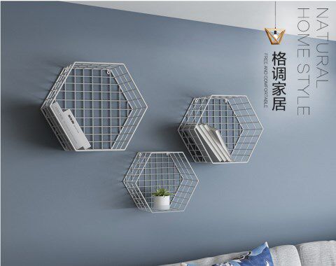 Storage Wall hanging decorate Pendant Iron art wall Wall hanging a living room originality Shelf Hexagon Wallin the Residential furniture , Shelf , Shelf/Shelf  category - from Buy2taobao.com to provide professional Taobao agent buy service