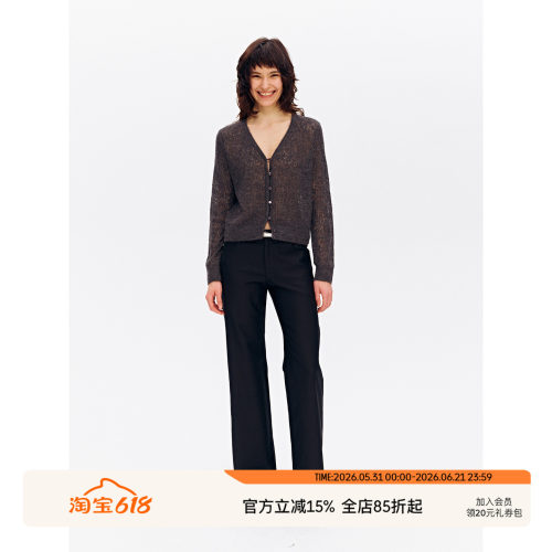 SEEKSIMPLE 莱赛尔棉质水洗柔软显腿长直筒休闲裤D0584