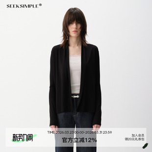 SEEKSIMPLE 外套 堆领量感针织开衫