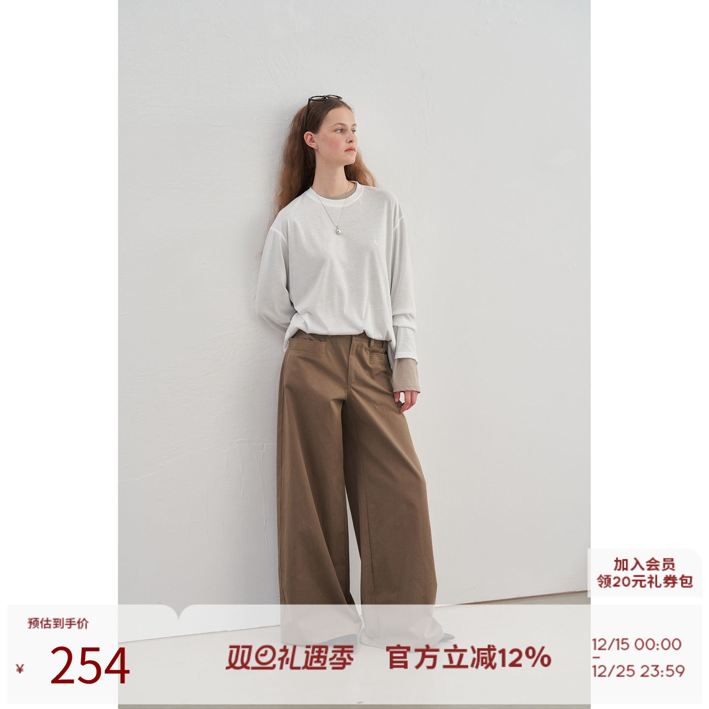 SEEKSIMPLE宽松直筒休闲裤