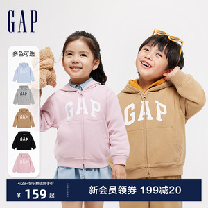 Gap男女幼童LOGO经典连帽卫衣