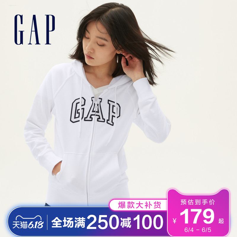 Gap女装LOGO连帽衫春567761 2020新款休闲卫衣女柔软系列