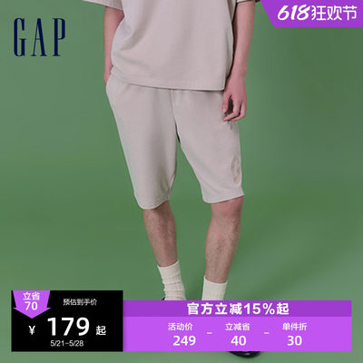 Gap男装抽绳法式圈织软短裤