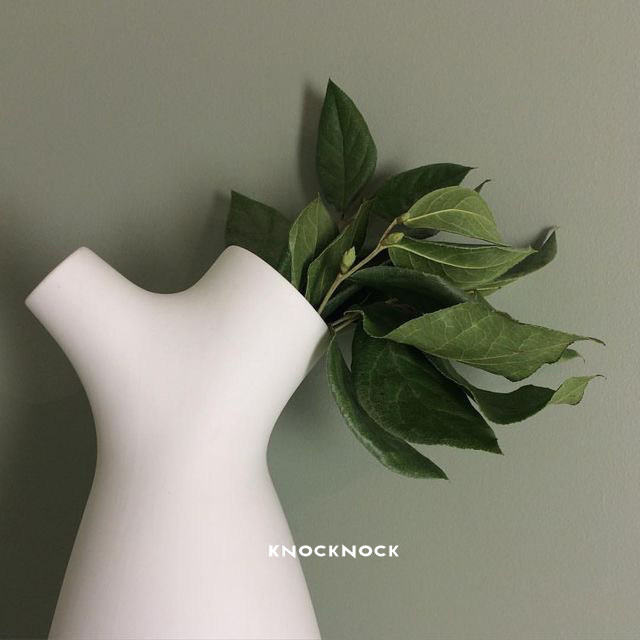 kklife 北欧双嘴壶花瓶花器水壶水器陶瓷白色设计创意奶壶奶罐