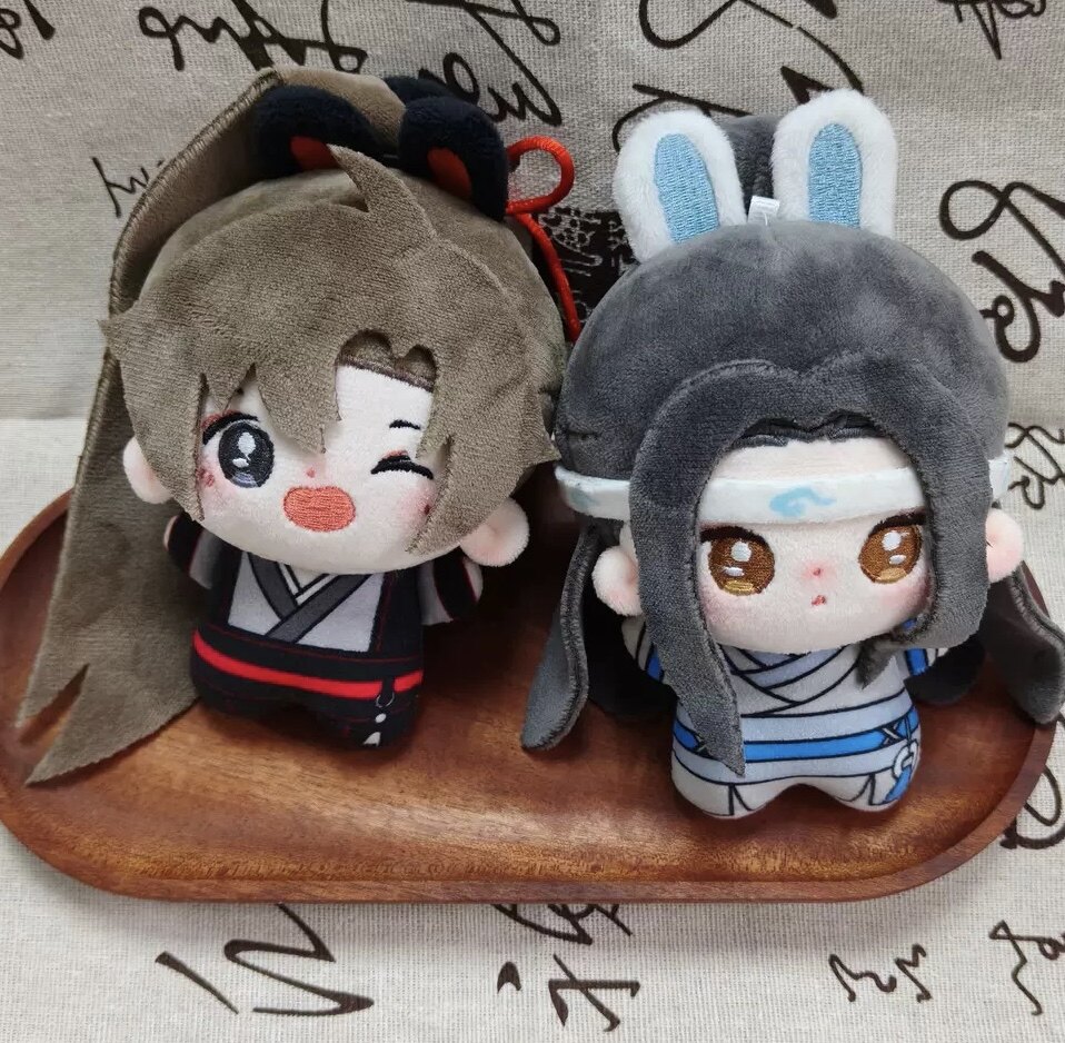 魔道祖师同人10cm棉花娃娃蓝忘机魏无羡公仔挂件努努体可爱玩偶