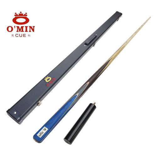 OMin奥秘蓝雀台球杆3/4双节中式八球白蜡木小头杆 黑八单节杆10mm