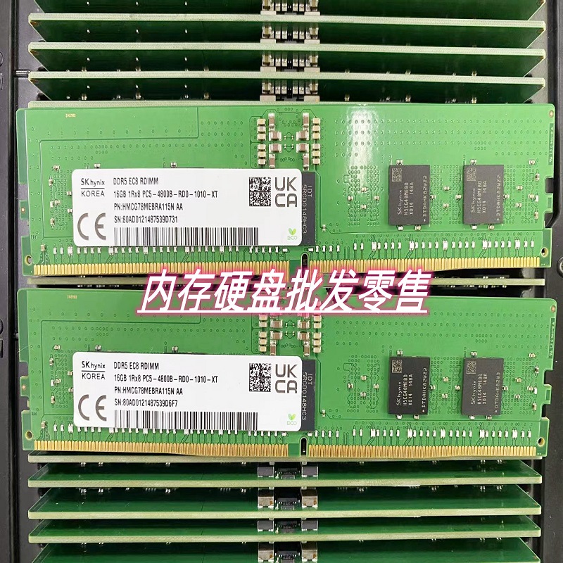 SK海力士16GB 1RX8 PC5-4800B-R原厂服务器内存条HMCG78MEBRA115N