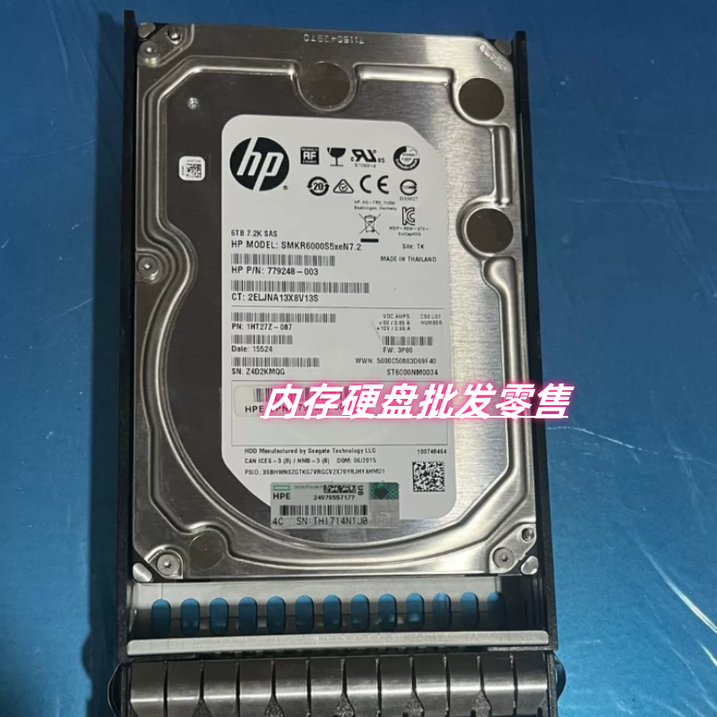 HP 3PAR 793136-001 6TB SAS K0F28A M6720 793136 存储硬盘